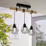 Lustre Bois Et Noir