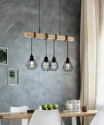 Lustre Bois Et Noir