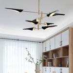 Lustre Branches Métallique Nordic Design Luminaire Doré