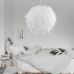 Lustre Chambre Plume Fille Blanc
