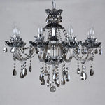 Lustre Cristal Baroque Gris Métallisé / A: 6 Lampes