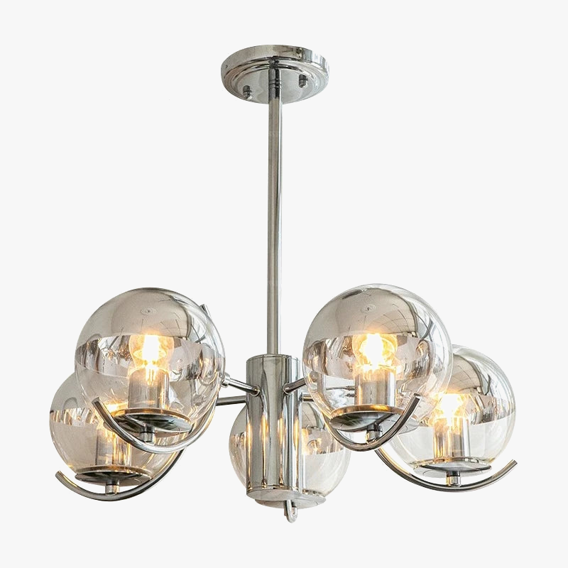 Lámpara moderna de cromo elegante y luminosa