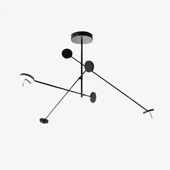 Lámpara moderna plateada y minimalista