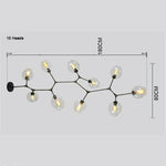 Lustre Doré Boules De Verre Lindsey Luminaire Chambre