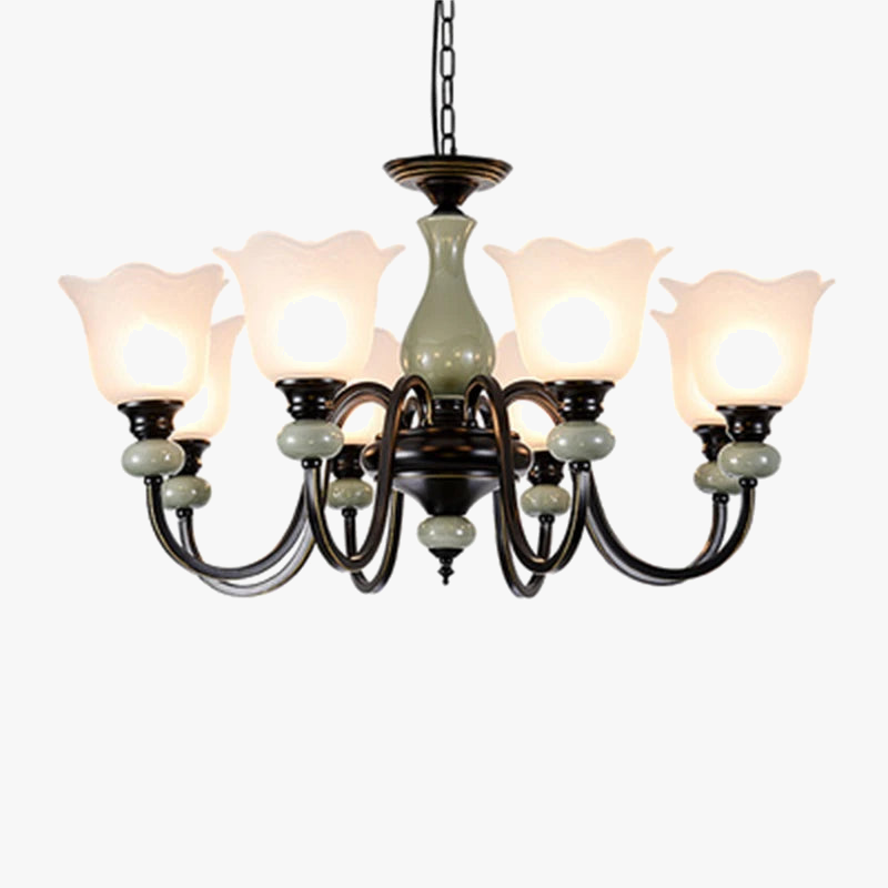 lámpara de cerámica vintage estilo americano iluminación interior clásica