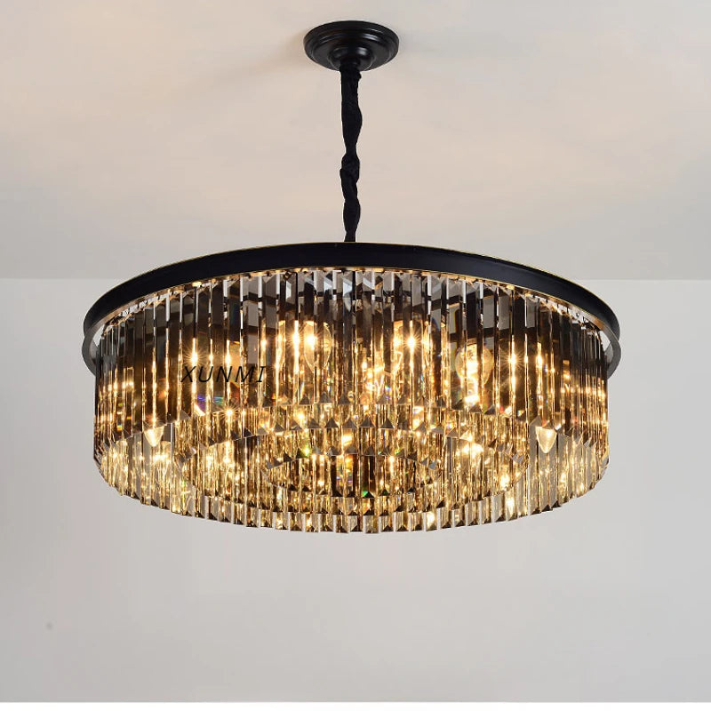 lámpara de cristal de lujo estilo italiano para decoración interior