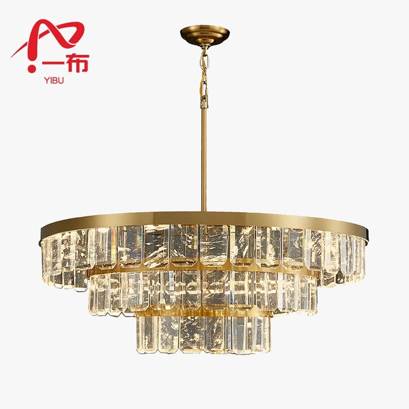 lustre de cristal multicapa nube y niebla para hotel con cuerpo de acero