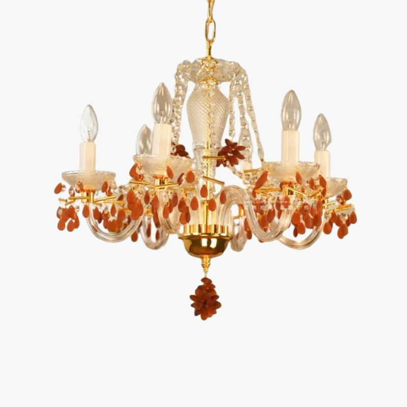 Lámpara elegante de cristal luminosa.