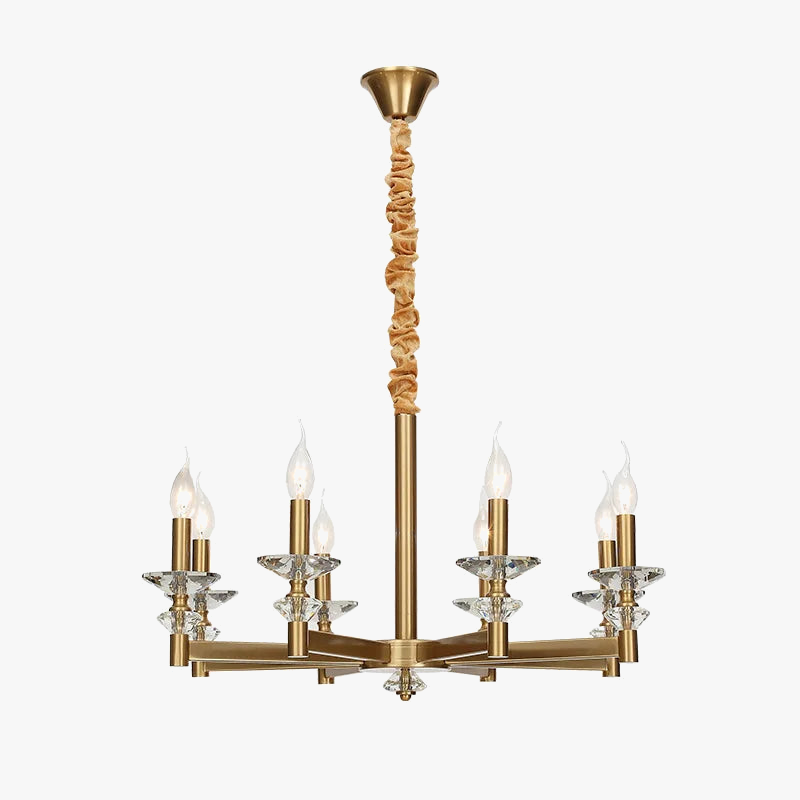 lámpara de cristal estilo industrial europeo retro en hierro