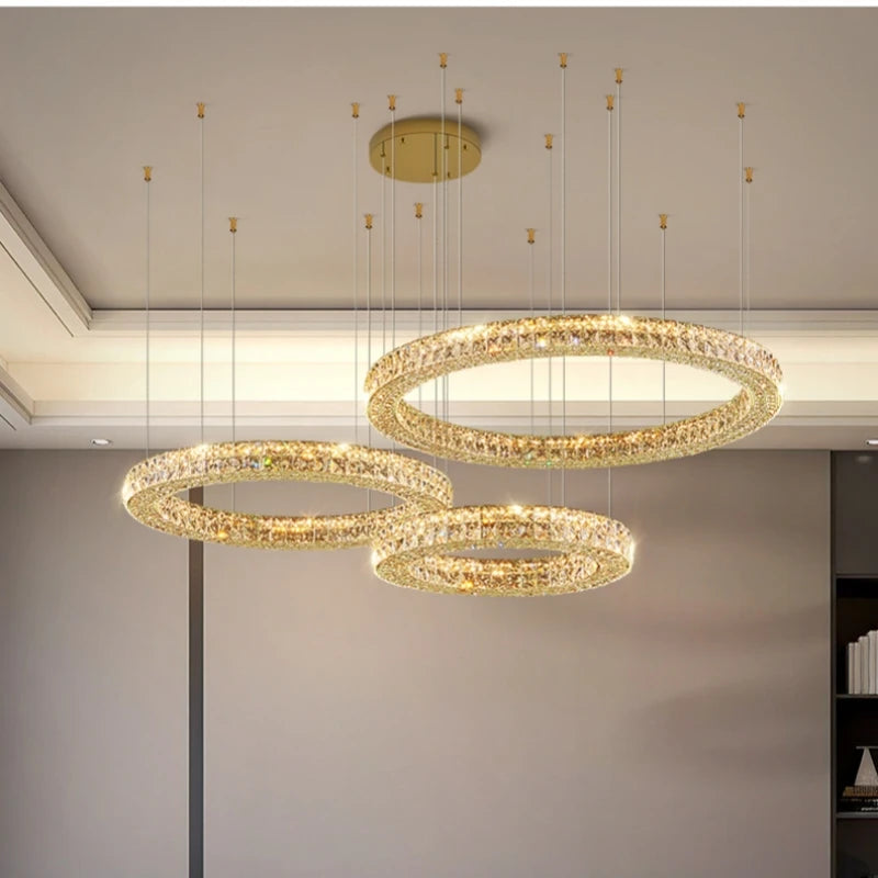 Lámpara de cristal contemporánea brillante