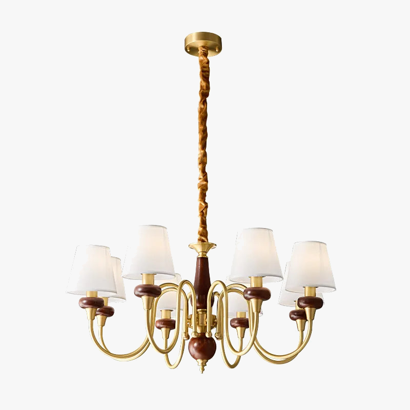 lámpara de cobre para iluminación interior moderna y elegante