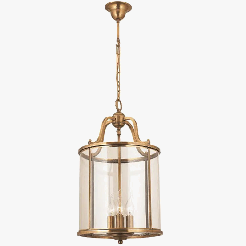 Lámpara de cobre estilo vintage americano con jaula para pájaros