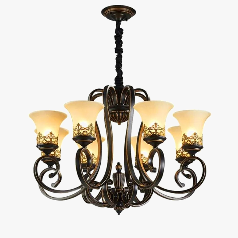 lámpara de techo vintage de metal estilo europeo retro para iluminación interior