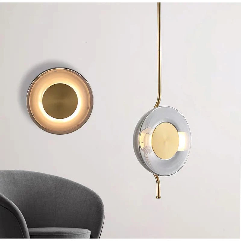 lámpara de techo de vidrio diseño moderno para decoración interior minimalista