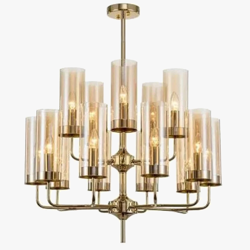 lámpara de vidrio moderna de 6 a 15 cabezas diseño nórdico luminaria interior