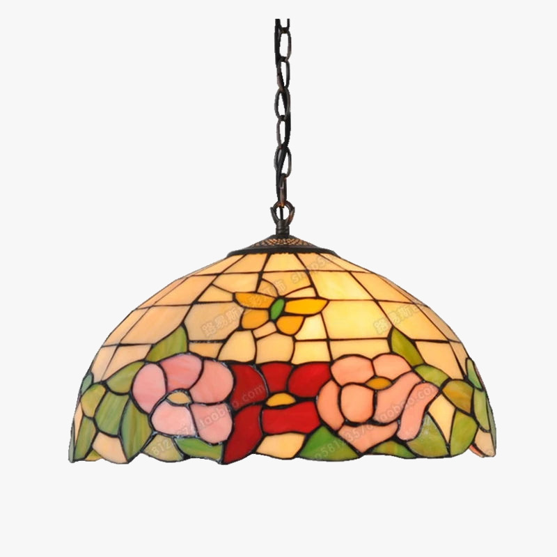 Elegante lustre mariposa de vidrio.