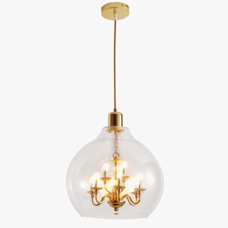Lámpara de vidrio transparente industrial elegante
