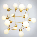 Lustre Géométrique Doré Bras Multiples Luminaire