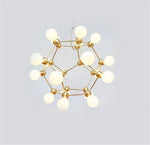 Lustre Géométrique Doré Bras Multiples Luminaire