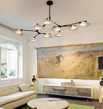Lustre Led Branches Dorées Ou Noires Luminaire Chambre