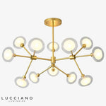 Lustre Led Branches Verre Design Luminaire Chambre
