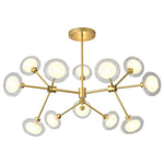 Lustre Led Branches Verre Design Luminaire Chambre