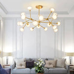 Lustre Led Branches Verre Design Luminaire Chambre