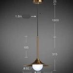 Lustre Led Design Abat-Jour Doré B Luminaire Chambre