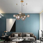 Lustre Led Design Boules Verre Luminaire Chambre