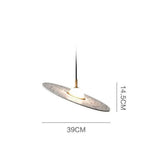Lustre Led Disque Marbre Coloré Luminaire Chambre