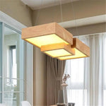Lustre Led Géométrique Bois Stars Luminaire Chambre