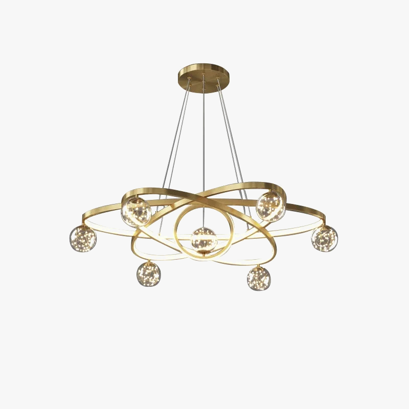 Lámpara colgante LED minimalista de alambre para decoración interior