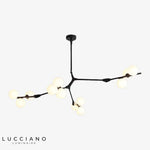 Lustre Led Moderne Branche Colorée Noir - 12 Lampes / Froide Luminaire Chambre