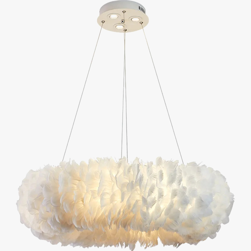 Lámpara de techo nórdica LED plumas escandinavas