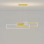 Lustre Led Rectangulaire En Métal Artemisa Doré - 100Cm / Chaude Luminaire Doré