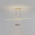 Lustre Led Sarno Minimaliste En Barre Doré - 80 Cm / Chaude Luminaire Doré