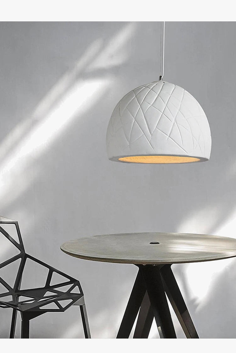 lámpara led semicircular estilo wabi sabi nórdico creativa