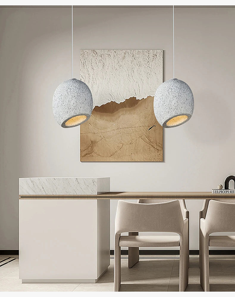 lámpara led estilo wabi sabi nórdico para café y restaurante