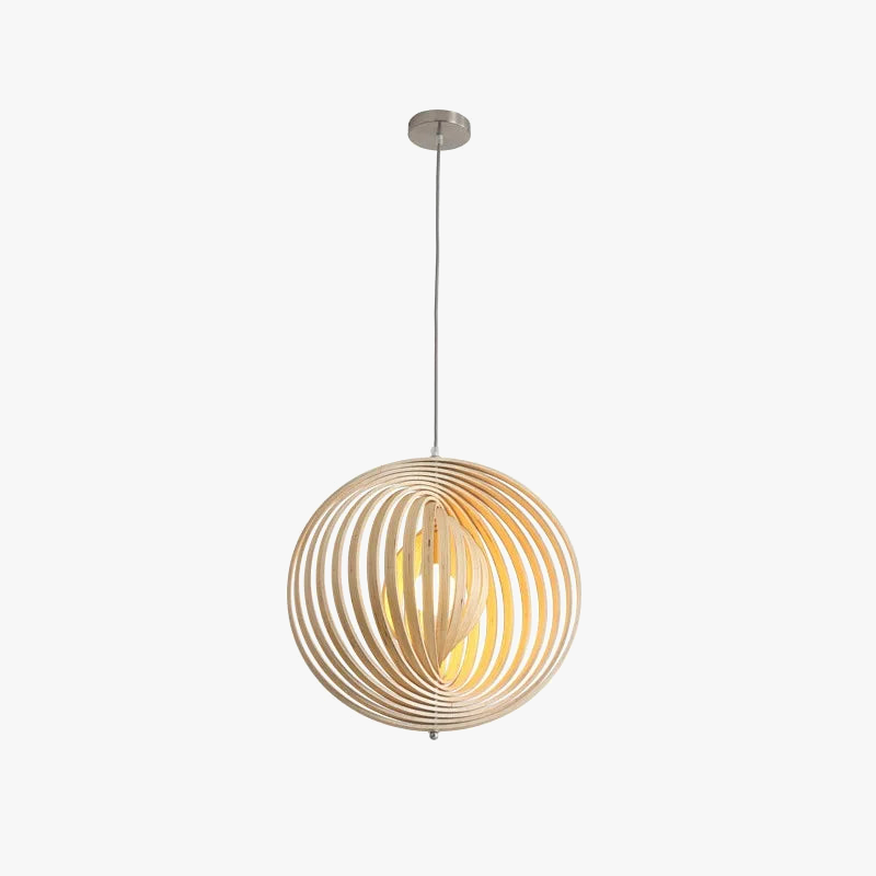 Lámpara diseño madera nórdica luminosa