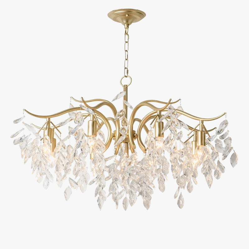Lámpara de techo de cristal moderna elegante