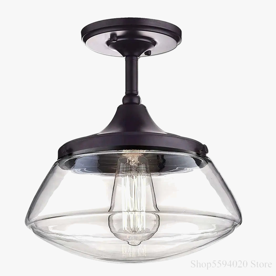 Lámpara de araña industrial retro cristal elegante