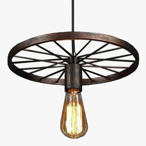 Lámpara colgante vintage de metal oxidado elegante