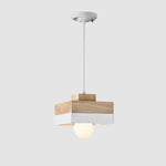 Lustre Scandinave Blanc & Bois