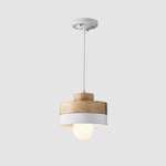 Lustre Scandinave Blanc & Bois