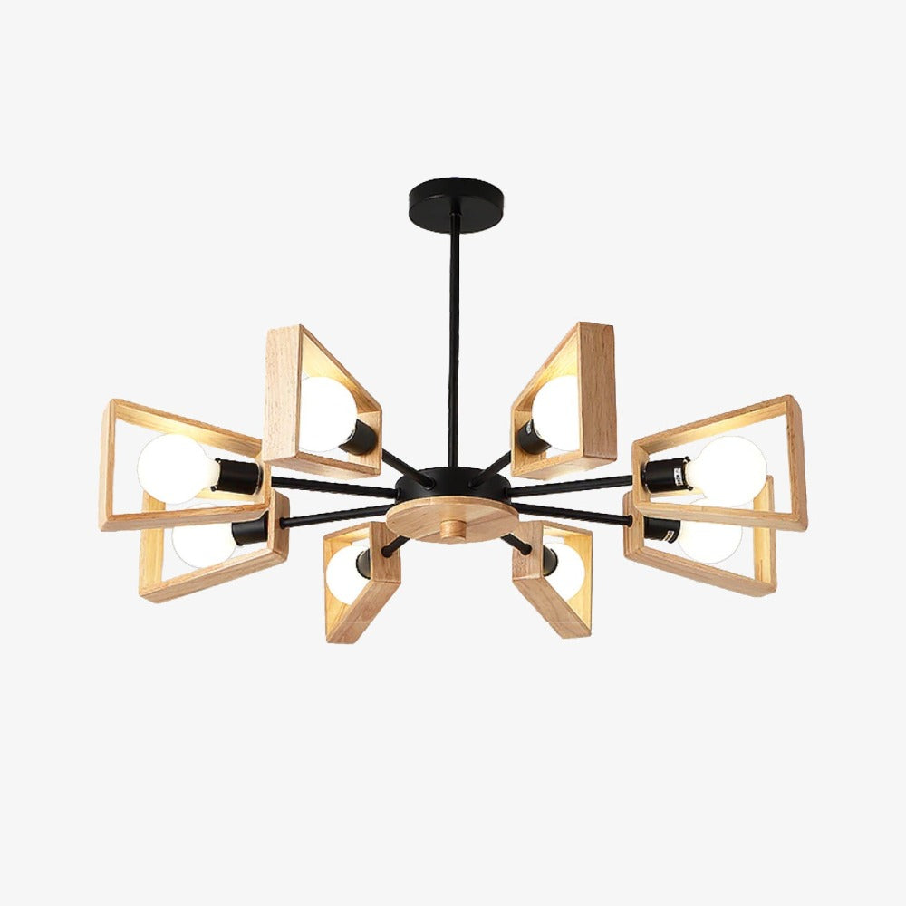 Lámpara colgante moderna de madera escandinava elegante