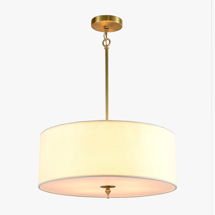 Lámpara colgante estilo americano simple con pantalla de tela moderna