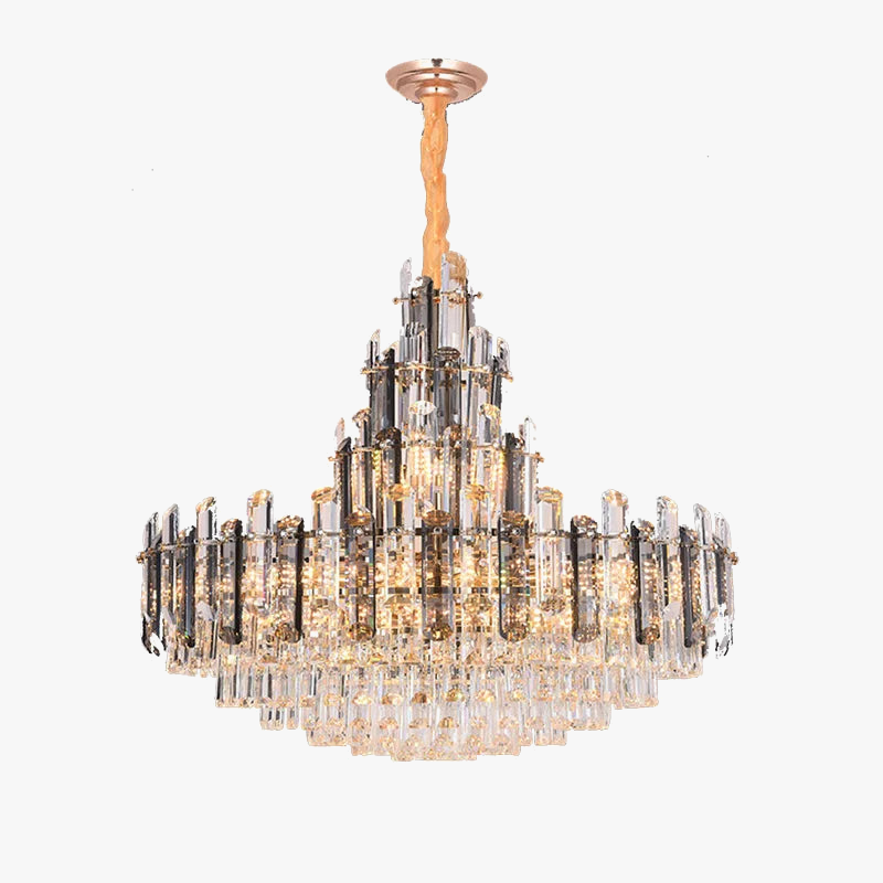 lámpara colgante de cristal con intensidad variable y diseño moderno