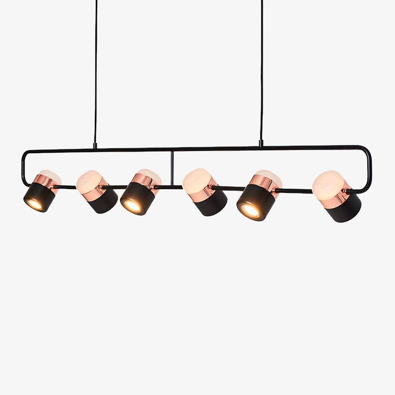 Lámpara colgante elegante color oro rosa