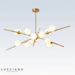 Lustre Suspension Moderne En Boule De Verre Lustre