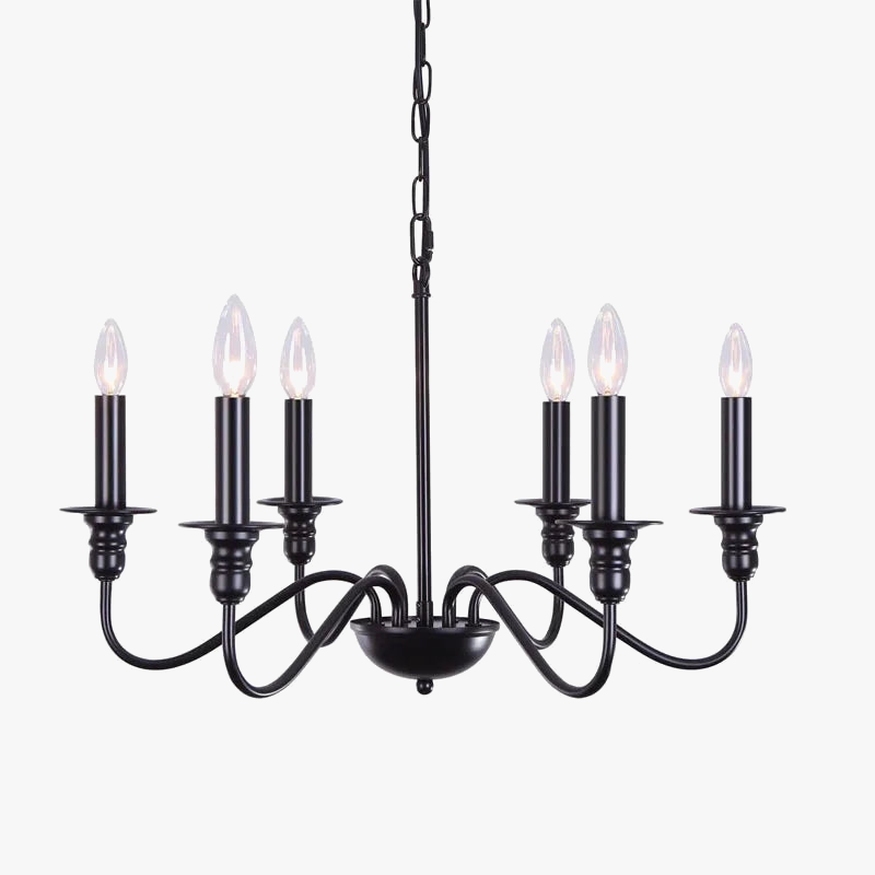 Candelabro industrial de metal en bruto